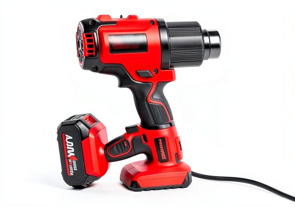 Cordless Heat Gun FULLYEA 550°C 2-Temp 5-Nozzle Battery Kit Red-2