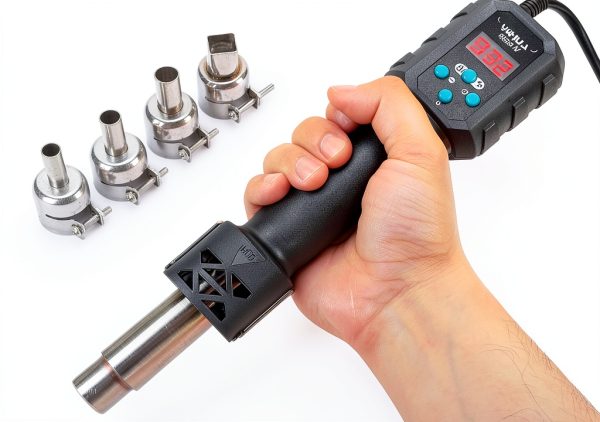 YIHUA 8858 IV Multi-Purpose Heat Gun for Crafting, Electronics Soldering, DIY, Shrink Tubing and Wrap, Torch Marker and Paste, Epoxy Resin with Temperature and Air Volume Control Function, 3 Nozzles-0
