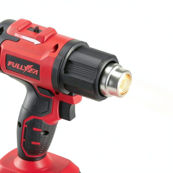 Cordless Heat Gun FULLYEA 550°C 2-Temp 5-Nozzle Battery Kit Red-1