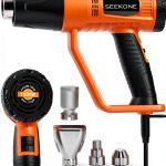 SEEKONE Heat Gun 1800W Heavy Duty Fast Heat Hot Air Gun Kit with 752℉&1112℉（400℃-600℃） Dual-Temperature Settings and 4 Nozzles with Overheat Protection for Crafts, Shrinking PVC, Stripping Paint-0
