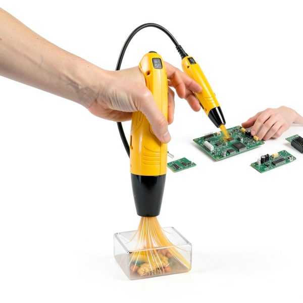 Mini Heat Gun haisstronica HS-2046 350W Yellow with Metal Stand-5