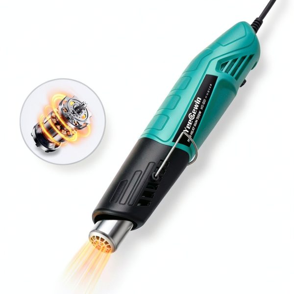 Heat Gun, 380W Fast Heat Mini Hot Air Gun with 2-Temp Settings 480°F-850°F(249°C-455°C) Overheat Protection Reflector Nozzle, 4.9Ft Long Cable for Shrink Wrap,Vinyl, Crafts, Epoxy Resin-3