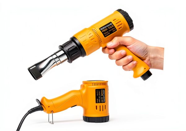Heat Gun SEEKONE 1800W LCD with Variable Temp & 4 Nozzles Yellow-6