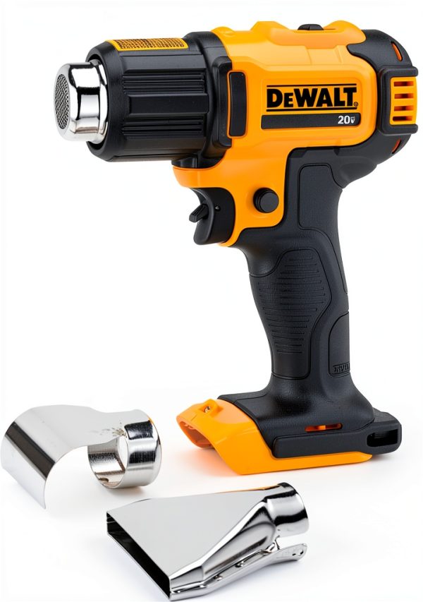 DEWALT 20V MAX Heat Gun, Cordless, Up to 990 Degrees, 42 Minutes of Run Time, LED Light, Heatgun with Flat and Hook Nozzle Attachments,Tool Only (DCE530B)-0