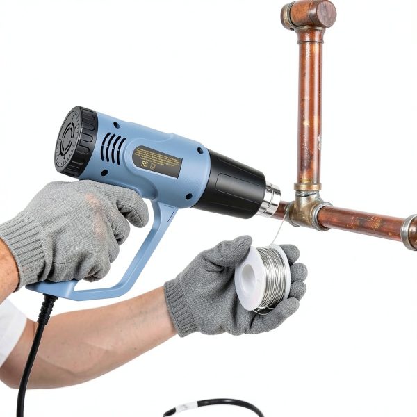 Heat Gun Weitieke Dual Temperature 900 to 1300W with 4 Nozzles Gray-1