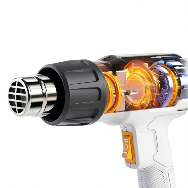 Heat Gun - BATAVIA Dual Protection Fuses 1800W Heavy Duty Fast Heat Hot Air Gun with 752℉&1112℉ Dual-Temperature Settings and 4 Nozzles with Overheat Protection for Crafts, Vinyl Wrap, Shrink Tubing-2