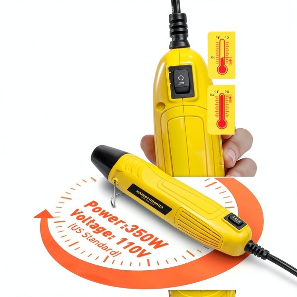 Mini Heat Gun haisstronica HS-2046 350W Yellow with Metal Stand-1