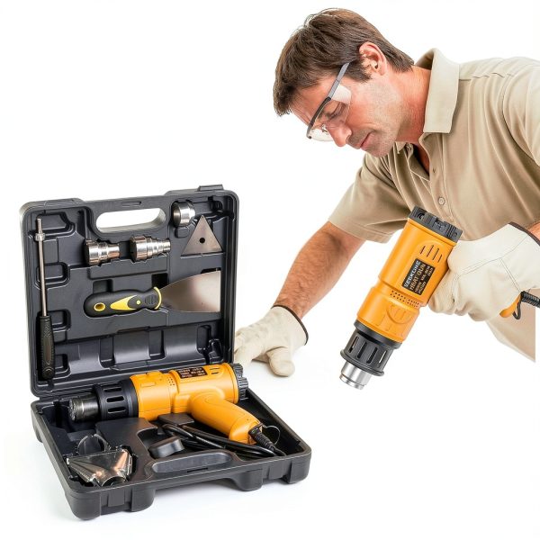 Heat Gun SEEKONE 1800W Heavy Duty Kit with Carry Case and 4 Nozzles-1