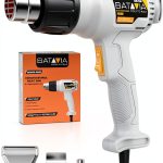 Heat Gun - BATAVIA Dual Protection Fuses 1800W Heavy Duty Fast Heat Hot Air Gun with 752℉&1112℉ Dual-Temperature Settings and 4 Nozzles with Overheat Protection for Crafts, Vinyl Wrap, Shrink Tubing-0