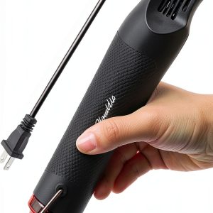 6.56FT Long Heat Gun, Uptdae Version Homidic Mini Handheld Hot Air Gun, Electric 300W Portable Heat Gun for DIY Craft Embossing, Shrink Wrapping PVC, Drying Paint, Clay, Rubber Stamp-0