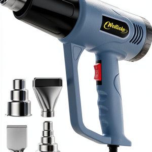 Heat Gun Weitieke Dual Temperature 900 to 1300W with 4 Nozzles Gray-0