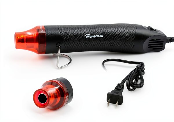6.56FT Long Heat Gun, Uptdae Version Homidic Mini Handheld Hot Air Gun, Electric 300W Portable Heat Gun for DIY Craft Embossing, Shrink Wrapping PVC, Drying Paint, Clay, Rubber Stamp-1