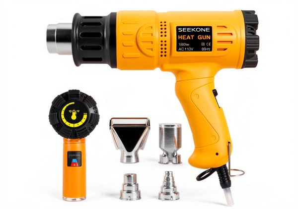 SEEKONE 1800W Heat Gun 122-1202℉ with 4 Nozzles for Crafts and PVC-0