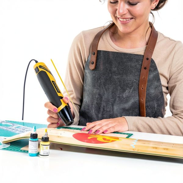 SEEKONE Mini Heat Gun, 350W 2-Temp Settings 500℉ & 842℉（260℃& 450℃） Fast Heat Hot Air Gun Tool with Reflector Nozzle and 4.9Ft Long Cable Overload Protection for Crafting, Vinyl Wrap and Shrink Tubing-2