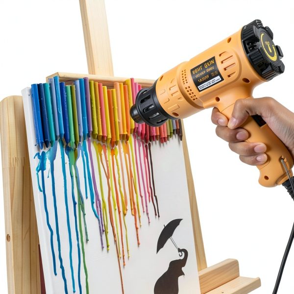 SEEKONE 1800W Heat Gun 122-1202℉ with 4 Nozzles for Crafts and PVC-5