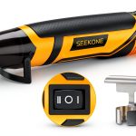 SEEKONE Mini Heat Gun, 350W 2-Temp Settings 500℉ & 842℉（260℃& 450℃） Fast Heat Hot Air Gun Tool with Reflector Nozzle and 4.9Ft Long Cable Overload Protection for Crafting, Vinyl Wrap and Shrink Tubing-0